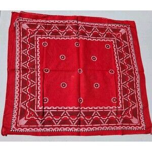 RARE Vintage Ironweave Tuside Fast Color  USA BANDANA Handkerchief 18.5"X17"